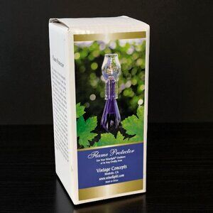 NEW Vintage Concepts Flame Protector Clear Glass Winelight Flame Protector